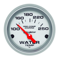 Vattentempmätare 52mm 100-250ºF (Elektrisk) MARINE SILVER